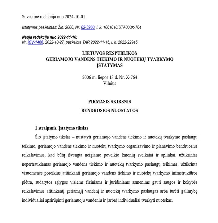 Vanduo ir nuotekos redakcija